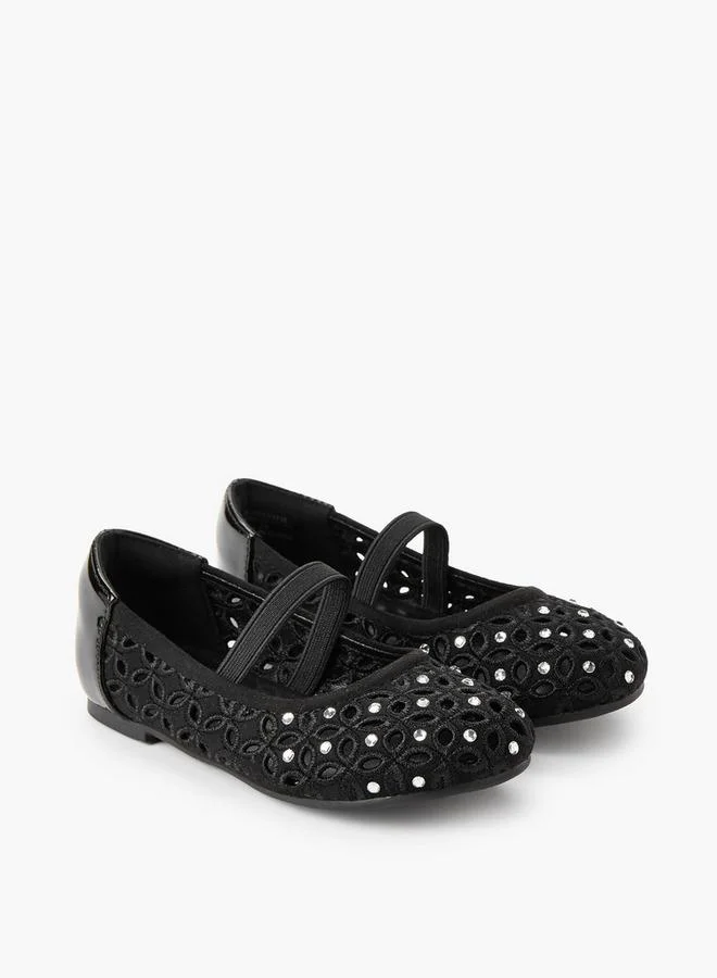جونيورز Girls Embellished Ballerina Shoes